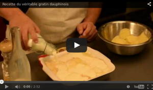Vignette Youtube de la recette du gratin dauphinois
